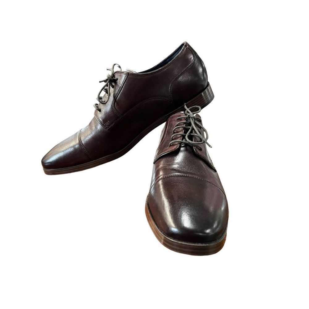 Cole Haan Men’s Harrison Grand Cap Toe Oxford British burgundy brown 12M